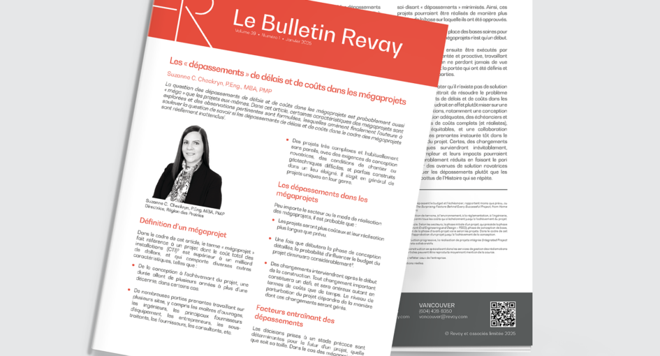 Nouveau Bulletin Revay – Les « dépassements » de délais et de coûts dans les mégaprojets