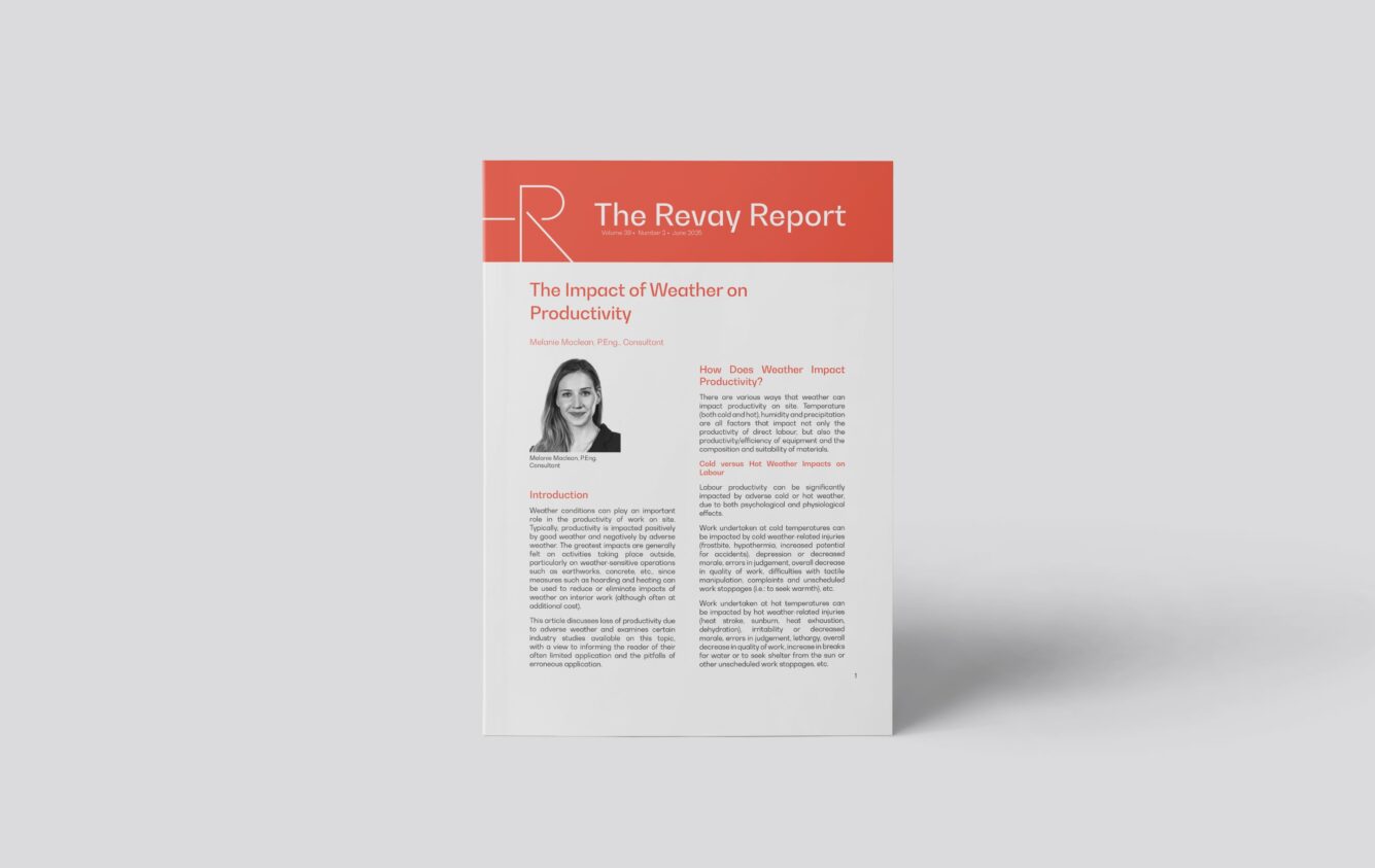 New Revay Report – The Impact of Weather on Productivity