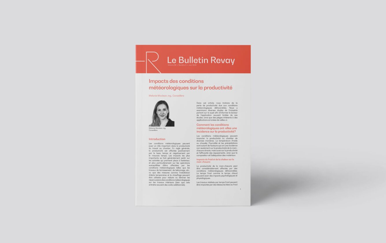 Nouveau Bulletin Revay – Impacts des conditions météorologiques sur la productivité