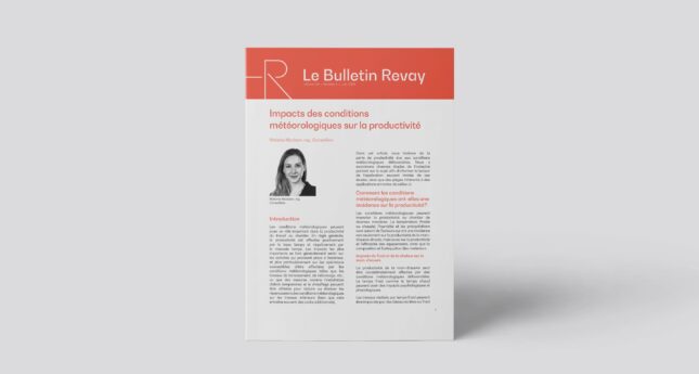 Nouveau Bulletin Revay – Impacts des conditions météorologiques sur la productivité