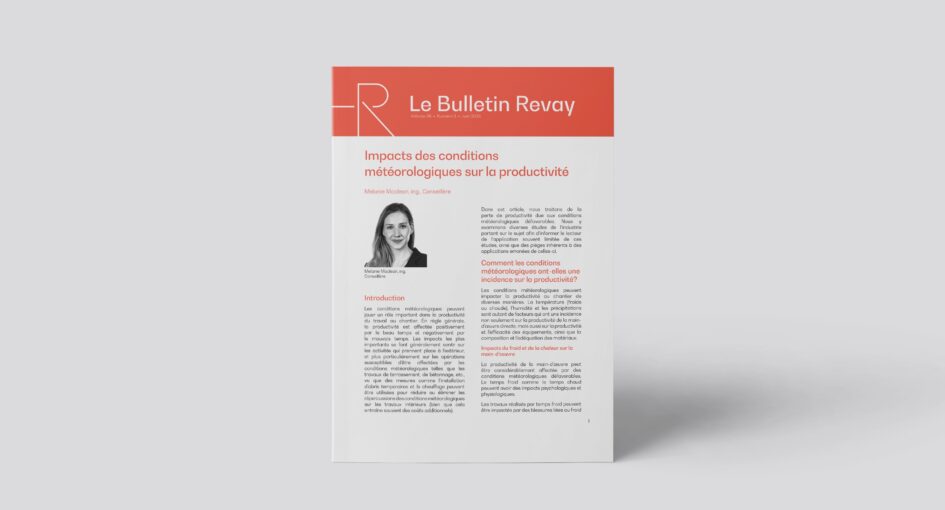 Nouveau Bulletin Revay – Impacts des conditions météorologiques sur la productivité