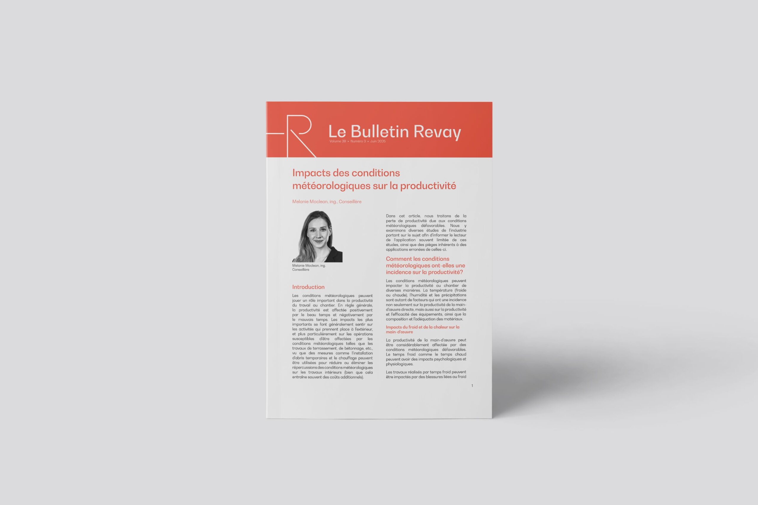 Nouveau Bulletin Revay – Impacts des conditions météorologiques sur la productivité